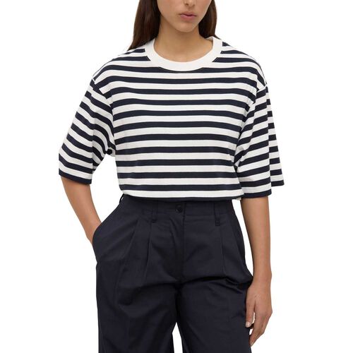 Assembly Label Monte Stripe Cotton Short Sleeve Tee True Navy White Stripe